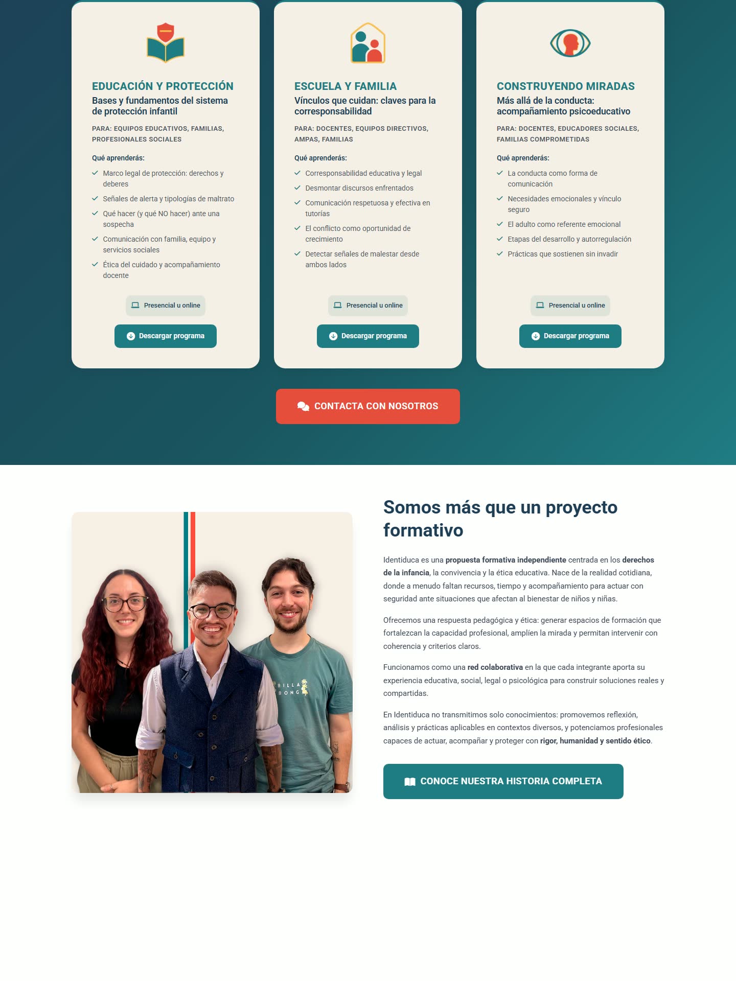 Identiduca — homepage sección 2